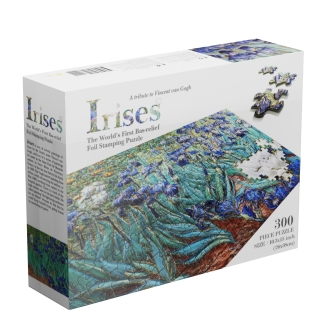 Bas-relief Foil Stamping Puzzle - Irises (300 Piece)