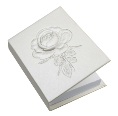 Bas-relief  Notepad - Rose (White)