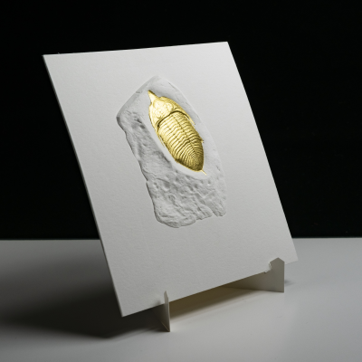 Bas-relief Blend Card with Stand - Trilobite (Gold)