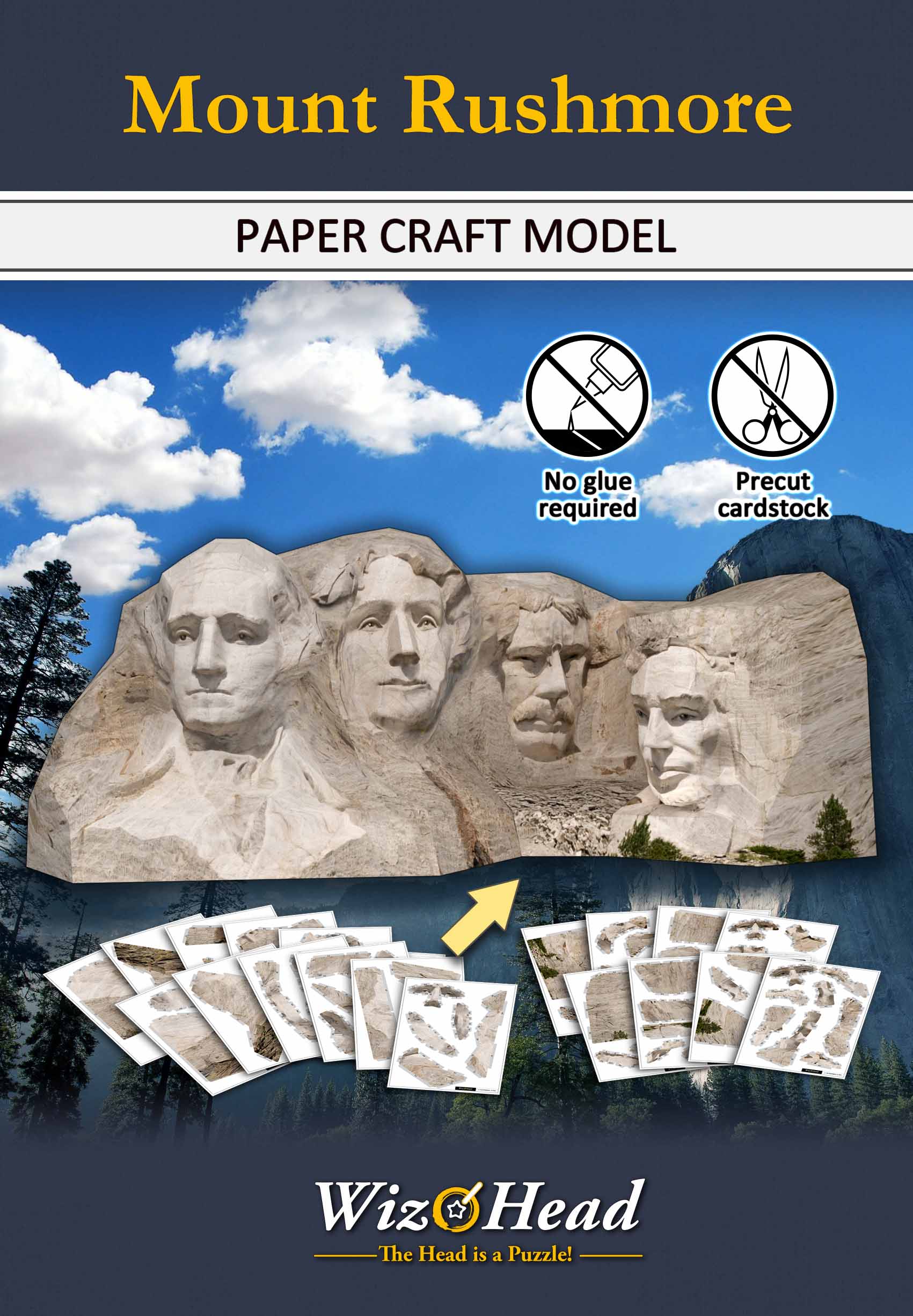 Mount Rushmore (Paper Craft Model)