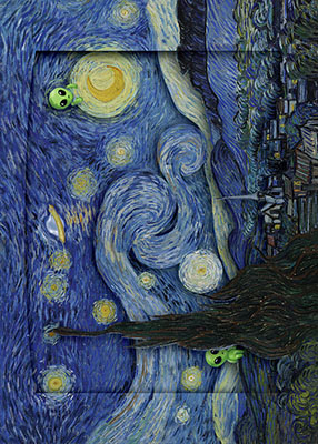 The Starry Night with Aliens