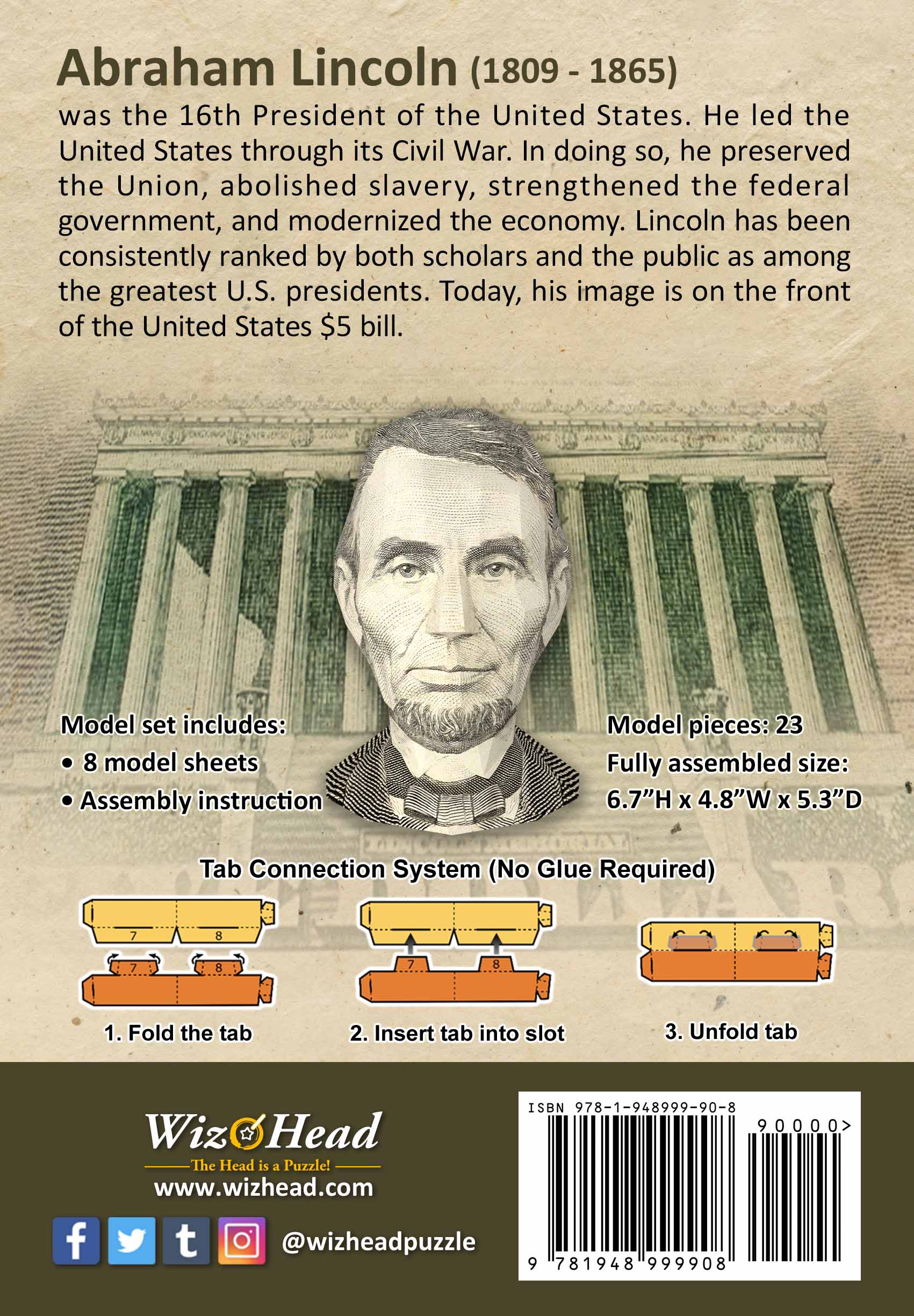 US $5 Bill- Abraham Lincoln (Full Size)