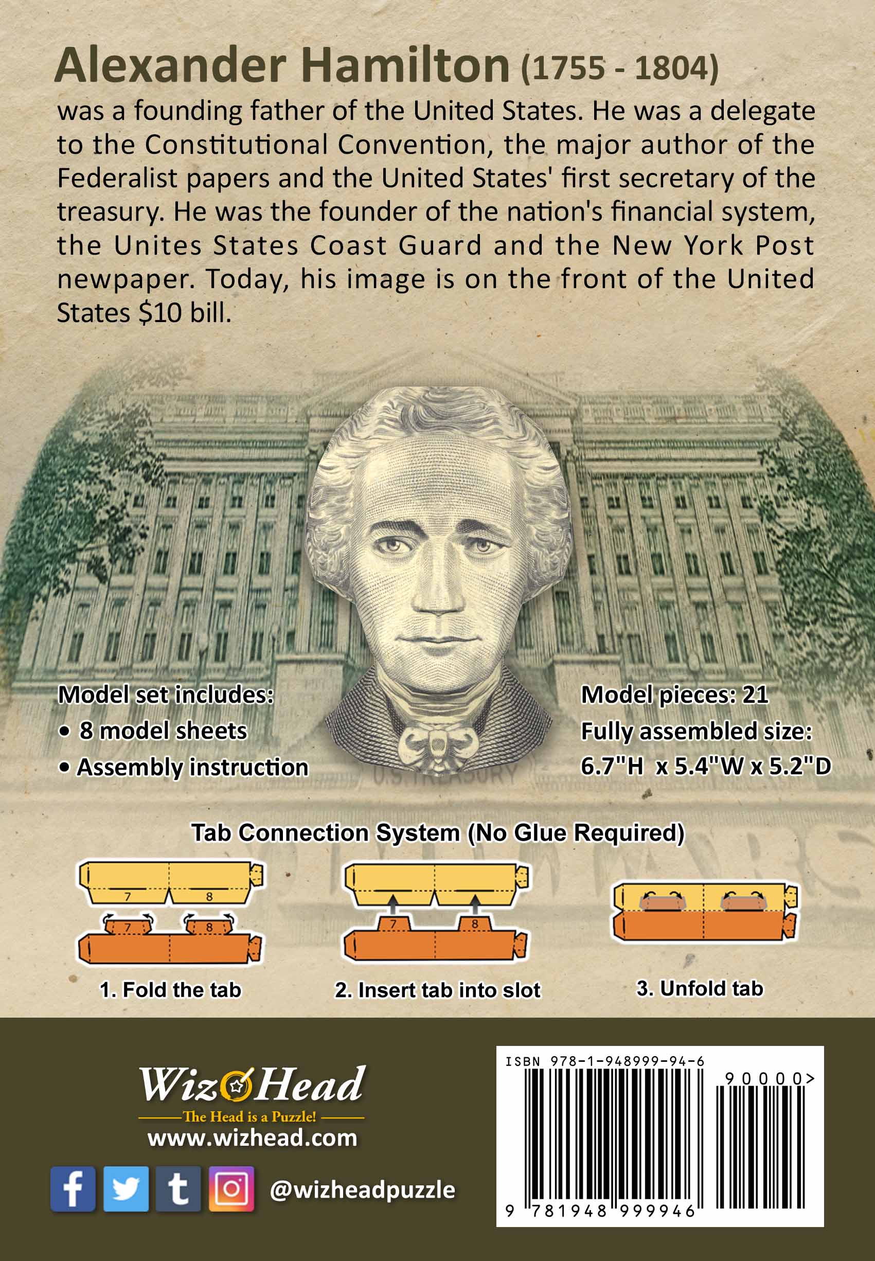US $10 Bill- Alexander Hamilton (Full Size)