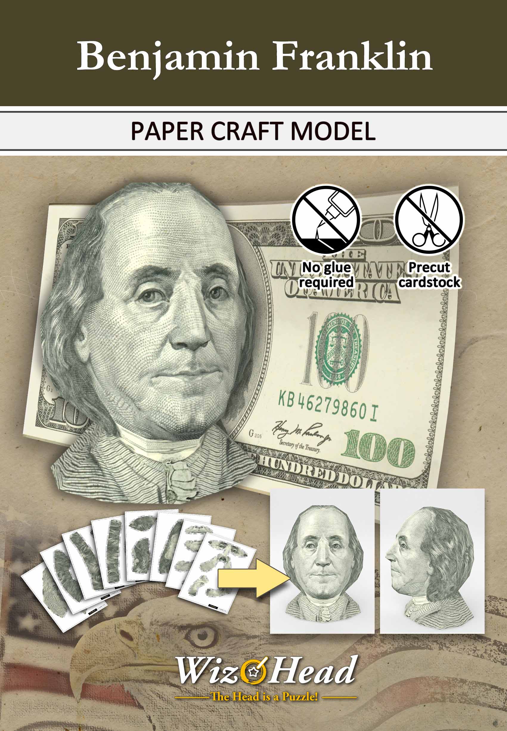 US $100 Bill- Benjamin Franklin (Full Size)